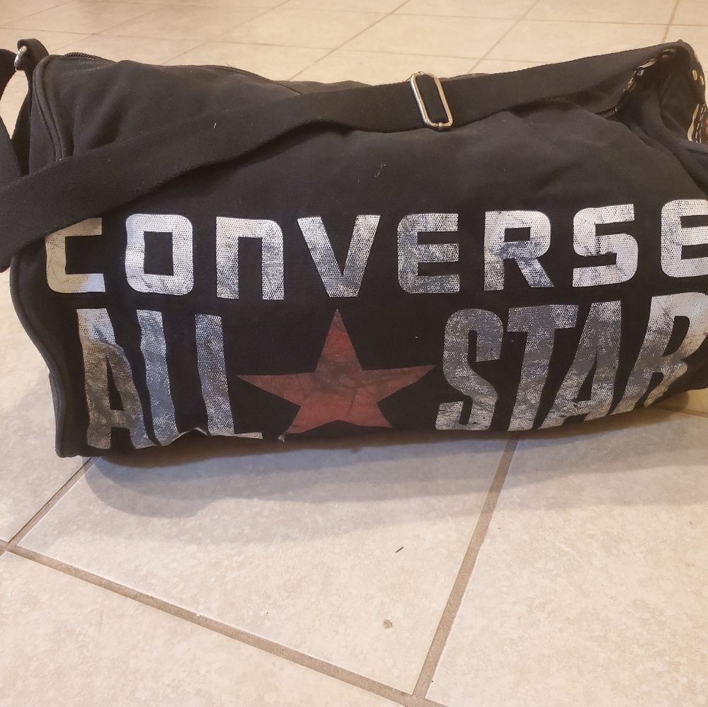 Distressed converse duffle bag